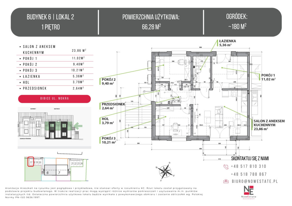 Bibice, mieszkanie na sprzedaż, 66 m2